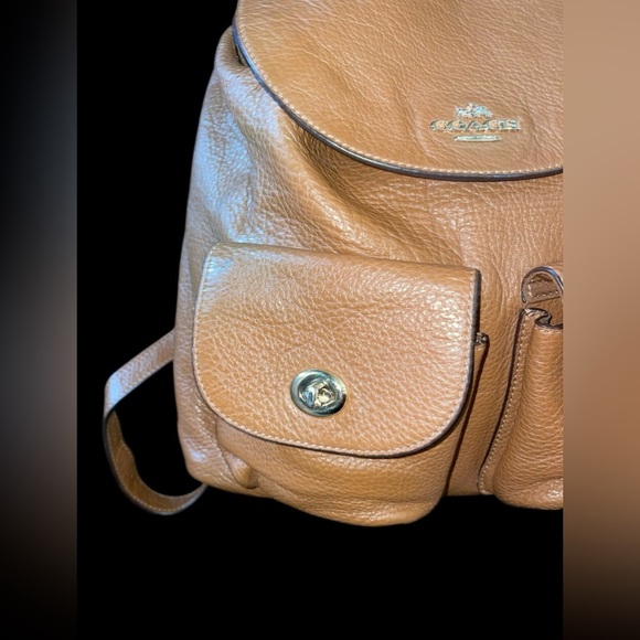 Coach Leather Billie Saddle Brown Backpack - Picture 4 of 12